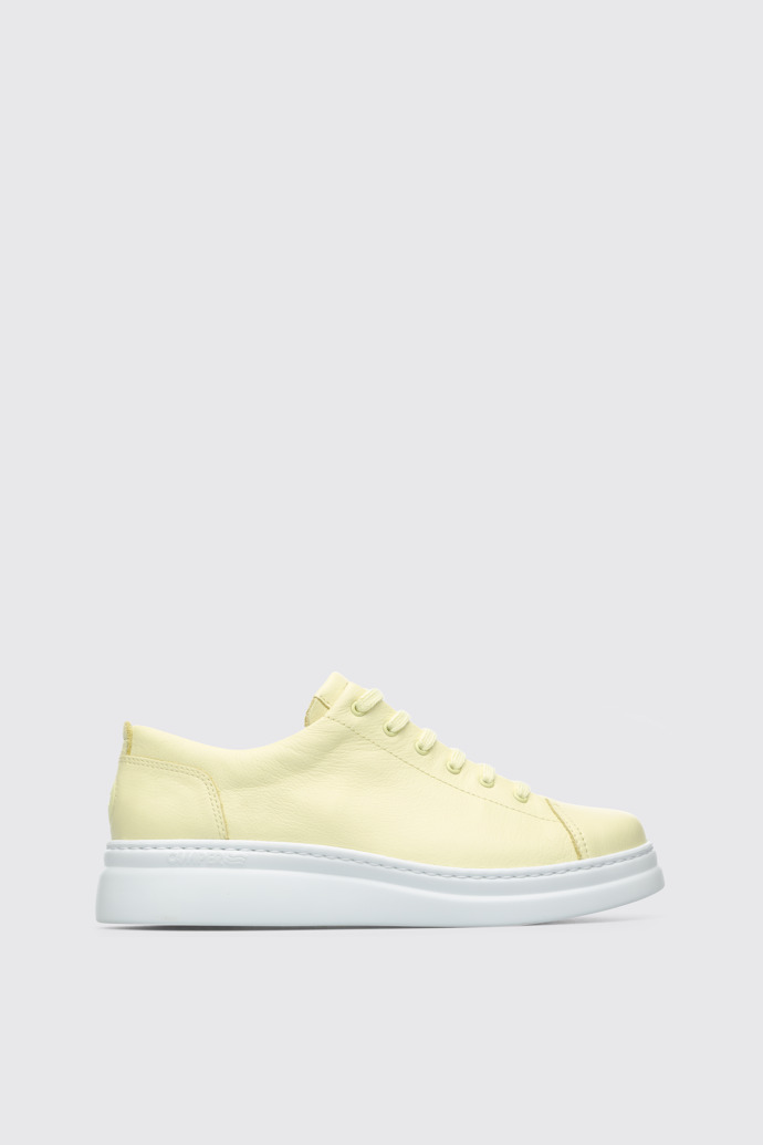 Side view of Runner Up Yellow Sneakers for Women