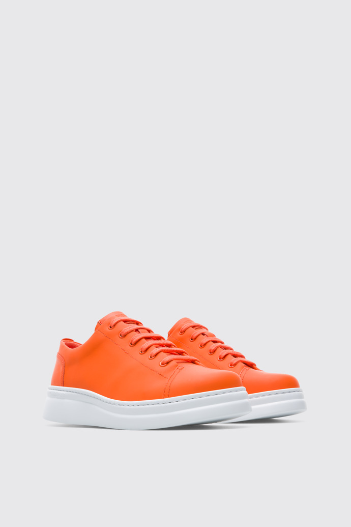 Front view of Runner Up Orange Sneakers for Women