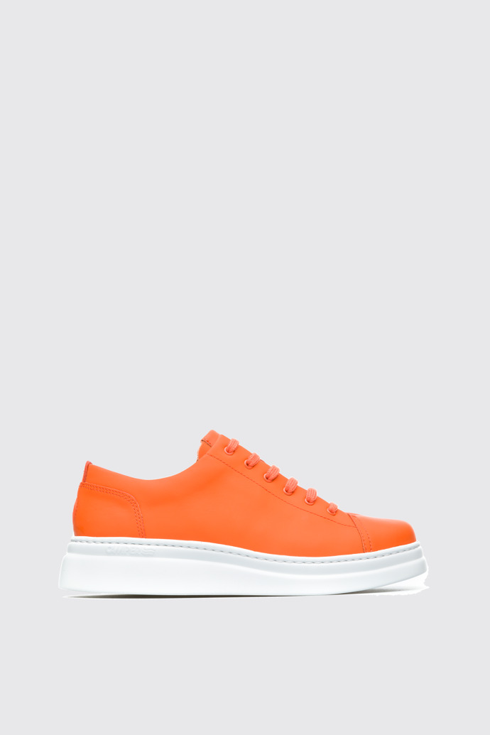 Side view of Runner Up Orange Sneakers for Women