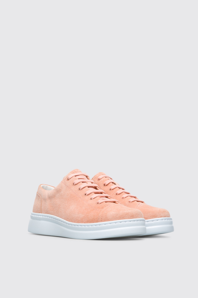 Front view of Runner Up Pink sneaker for women