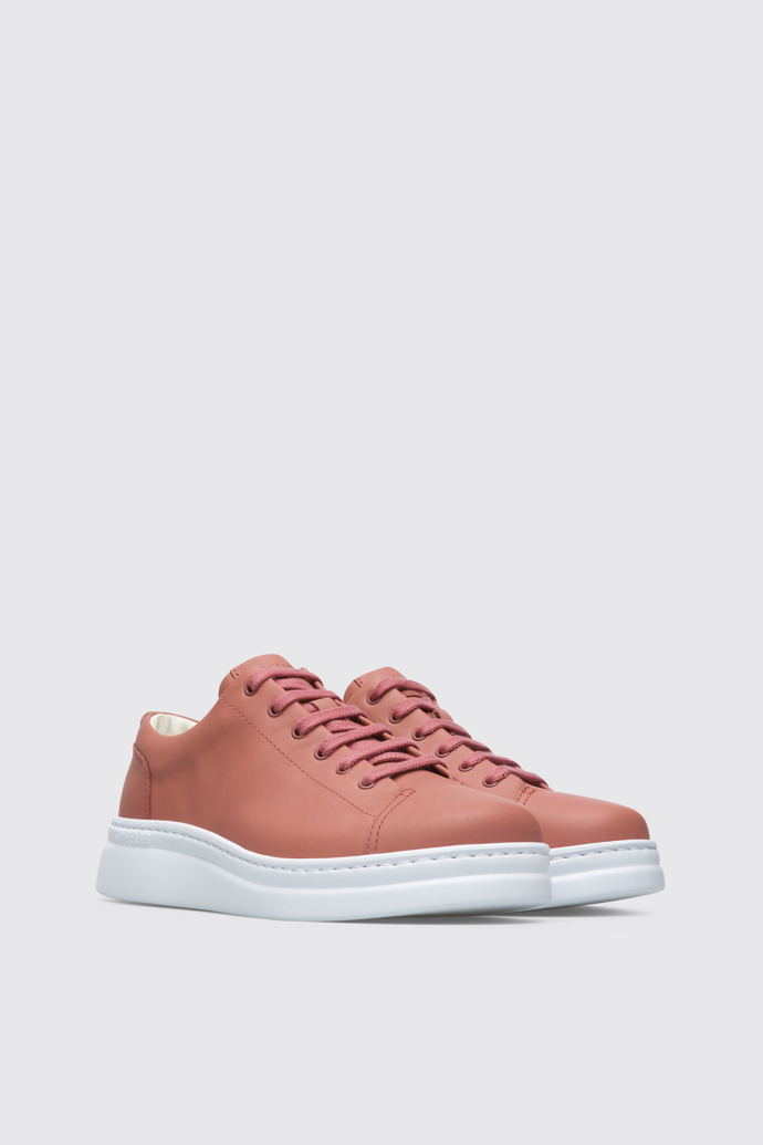 Front view of Runner Up Red-brown sneaker for women