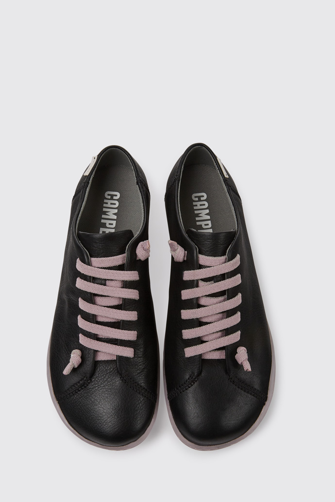Overhead view of Peu Black shoes for women