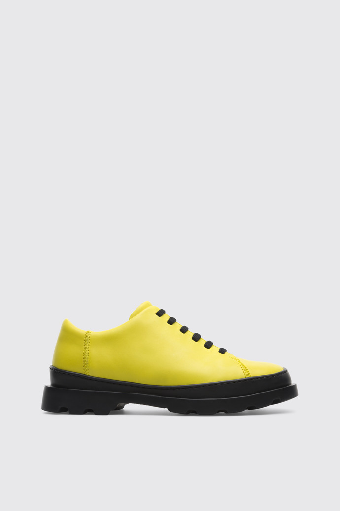 Side view of Brutus Yellow Formal Shoes for Women