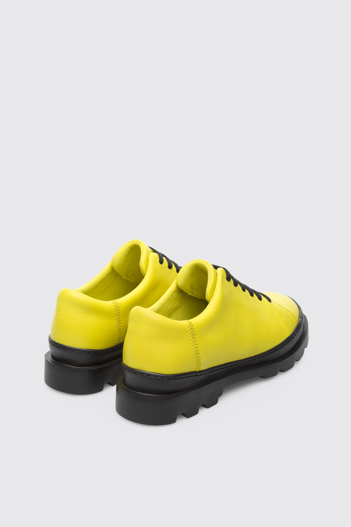 Back view of Brutus Yellow Formal Shoes for Women