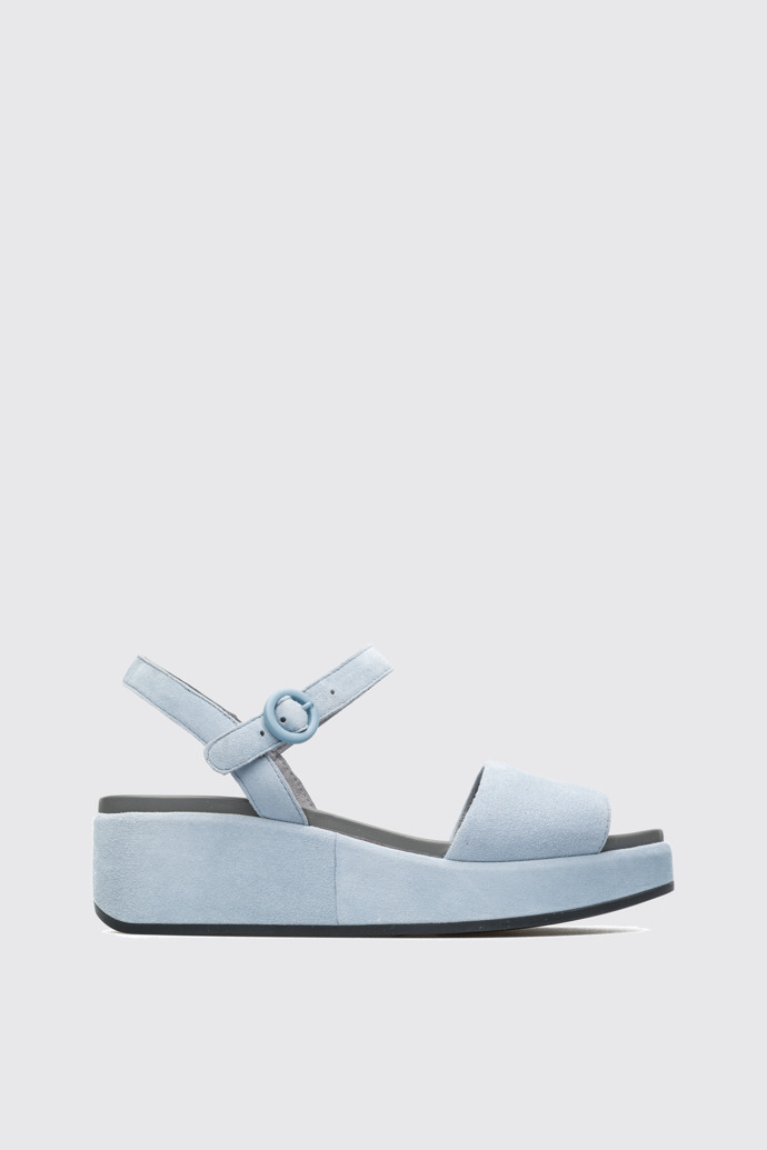 Side view of Misia Blue Sandals for Women