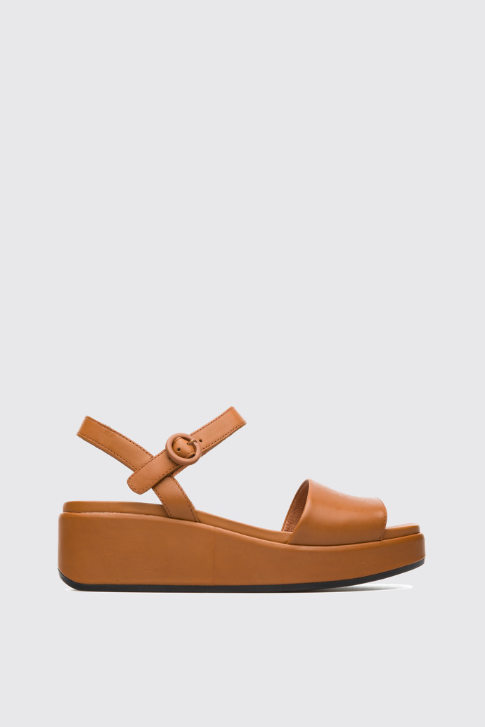 Side view of Misia Brown Sandals for Women