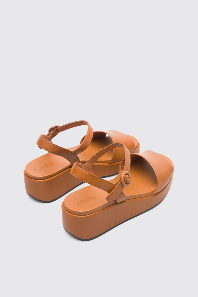Back view of Misia Brown Sandals for Women