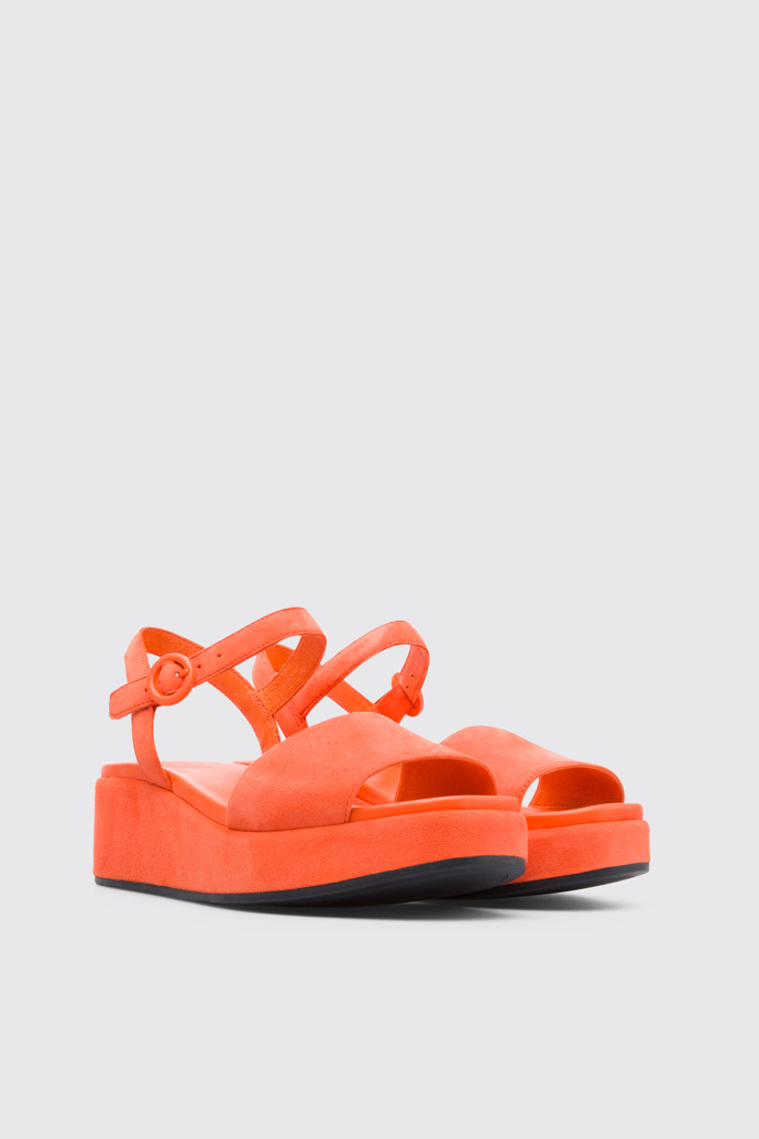 Front view of Misia Orange Sandals for Women