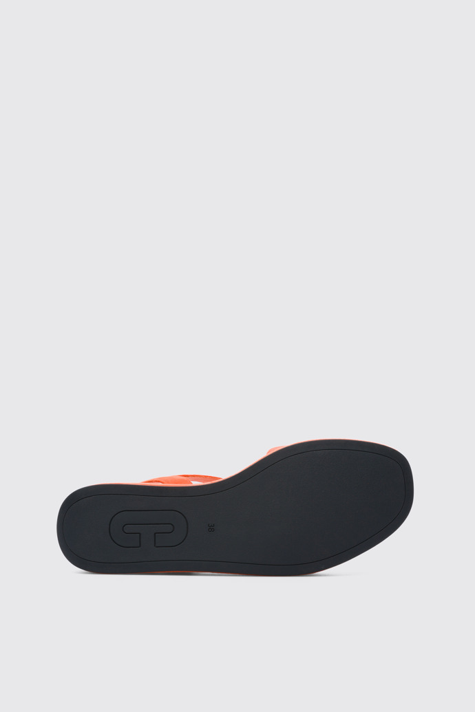 The sole of Misia Orange Sandals for Women