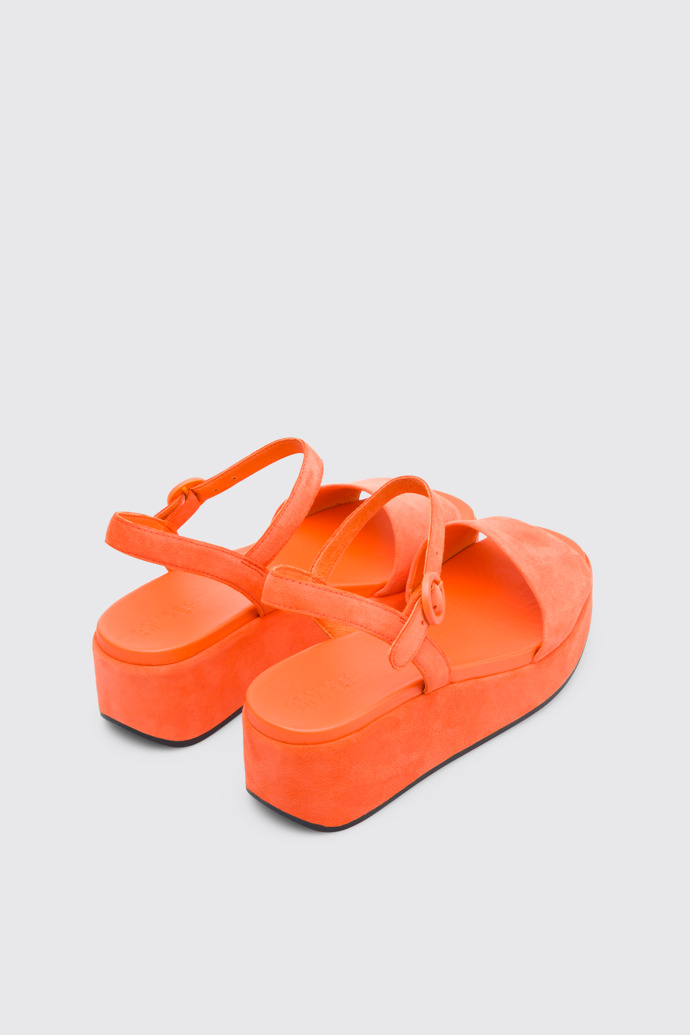 Back view of Misia Orange Sandals for Women