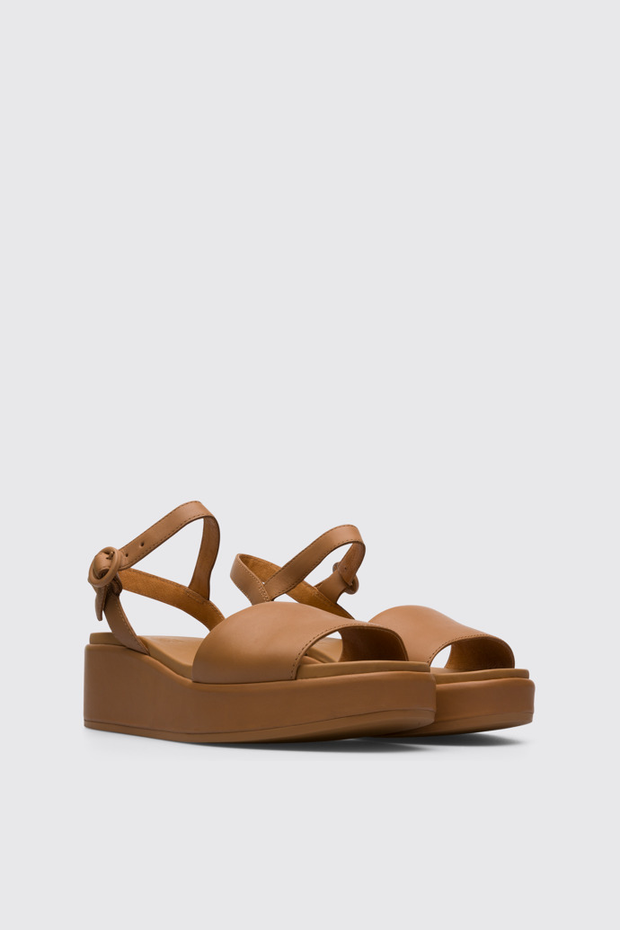 Front view of Misia Women’s tan nude full-sandal