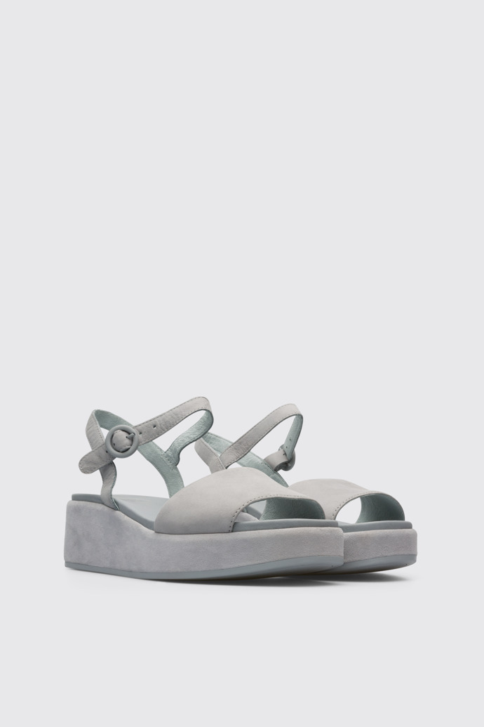 Front view of Misia Women’s light gray sandal