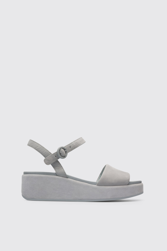 Side view of Misia Women’s light gray sandal