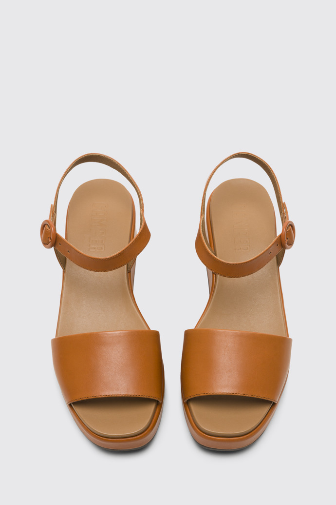Overhead view of Misia Brown sandal for women