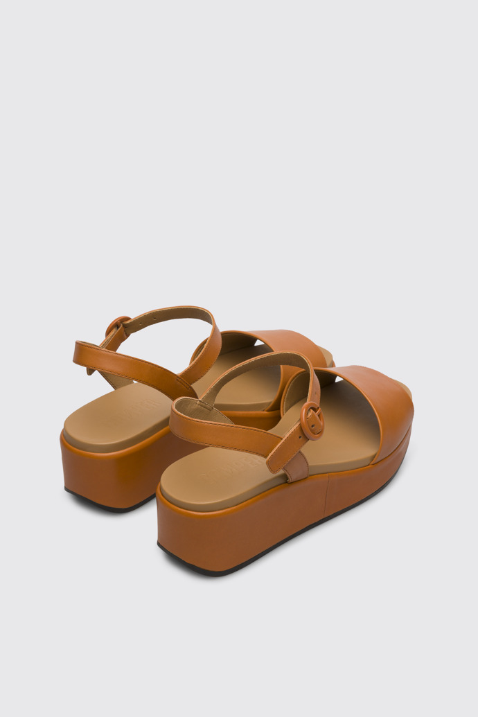 Back view of Misia Brown sandal for women