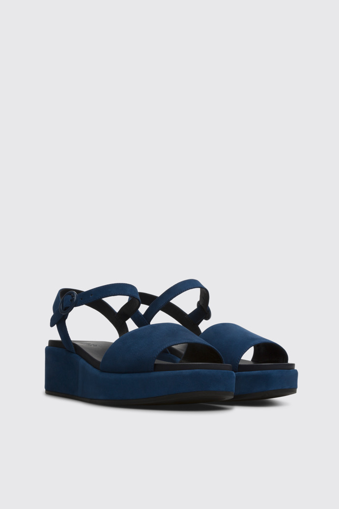 Front view of Misia Blue sandal for women