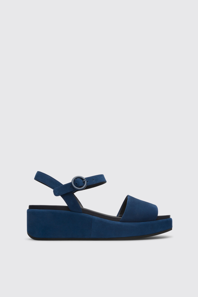 Side view of Misia Blue sandal for women