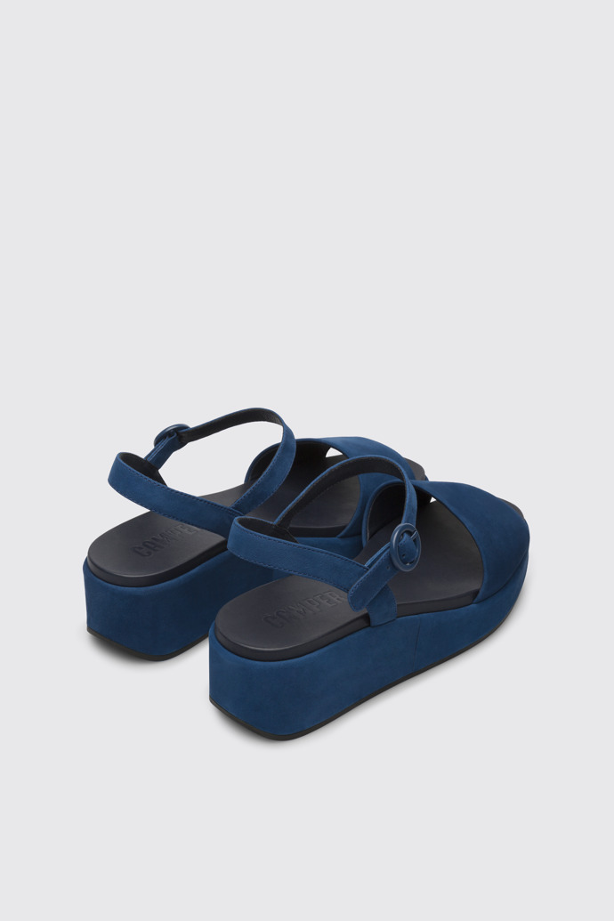 Back view of Misia Blue sandal for women