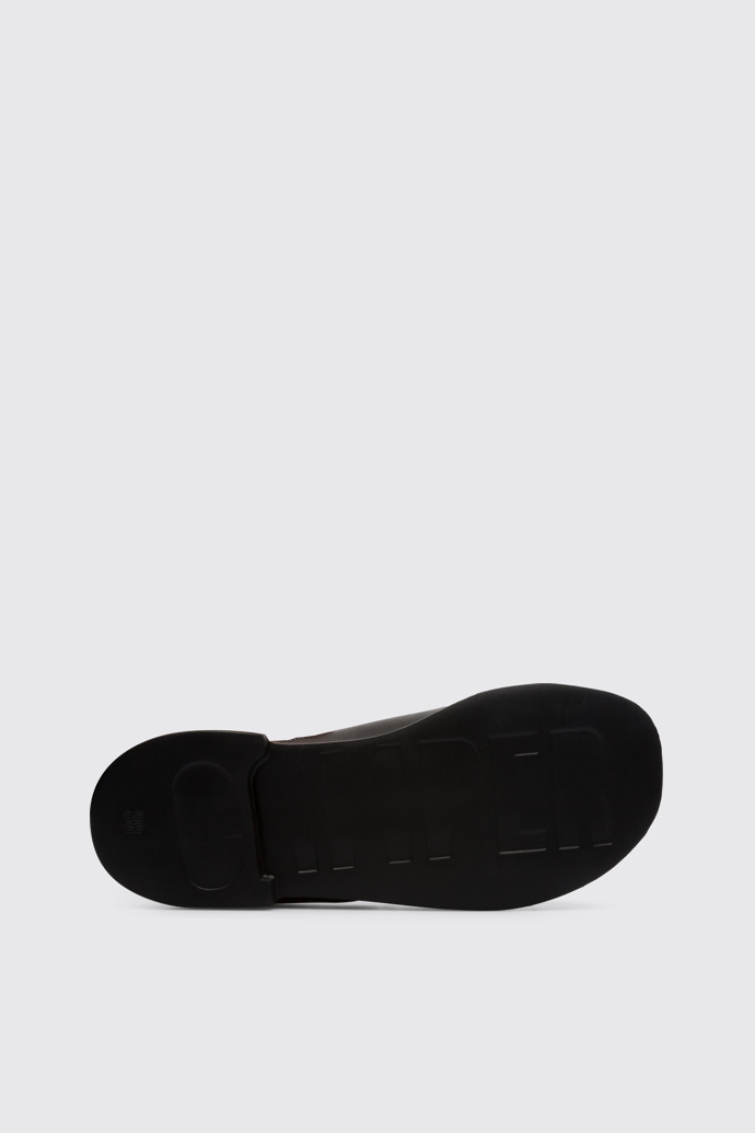 The sole of Eda Black sandal for women