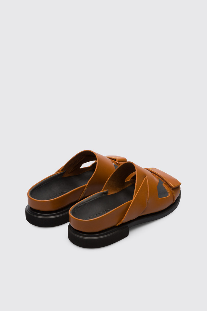 Back view of Eda Brown sandal for women