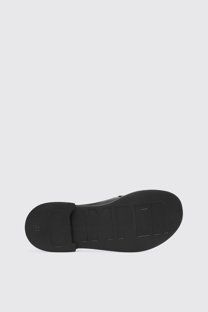 The sole of Eda Black Sandals for Women