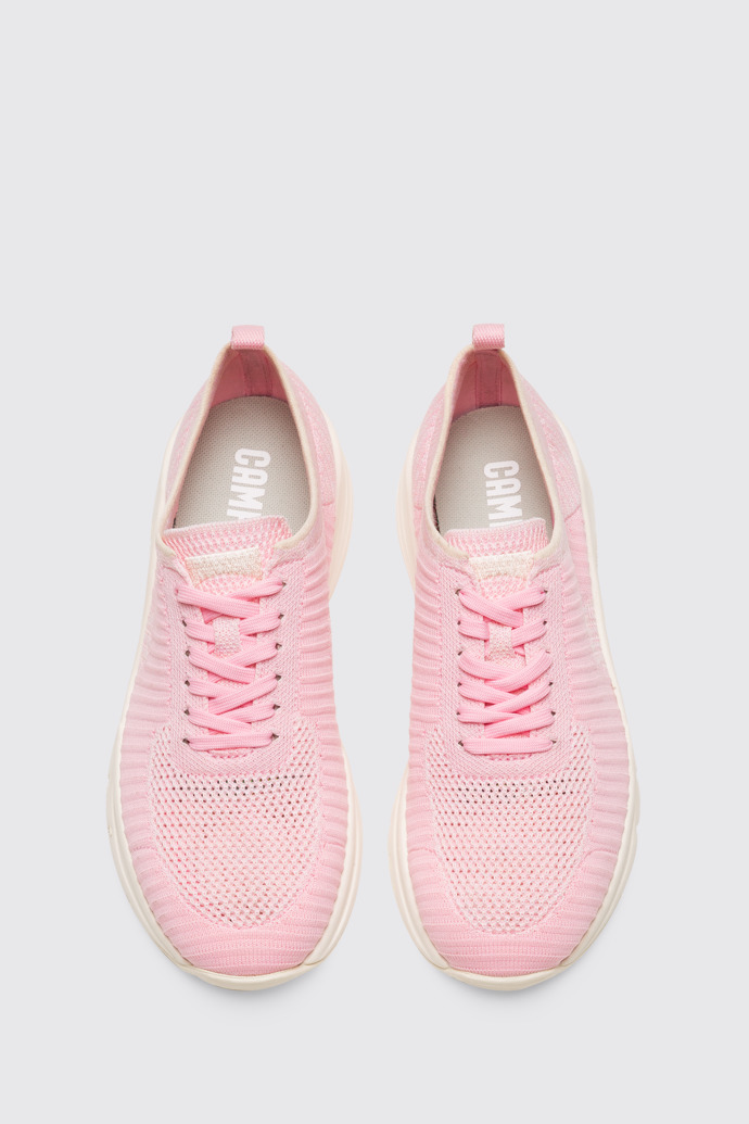 Overhead view of Drift Women’s pastel pink sneaker