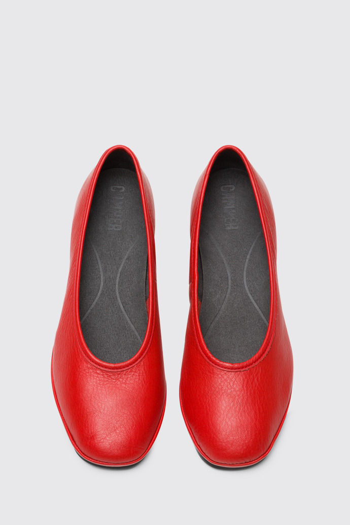 Overhead view of Alright Red Formal Shoes for Women