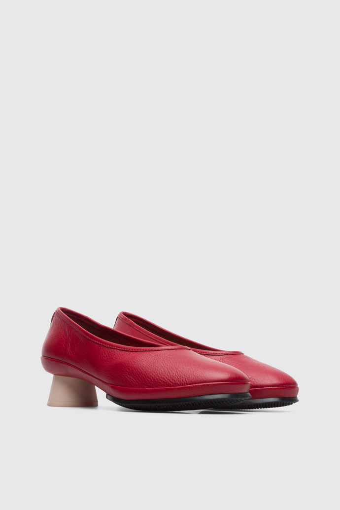 Front view of Alright Red leather women's shoe