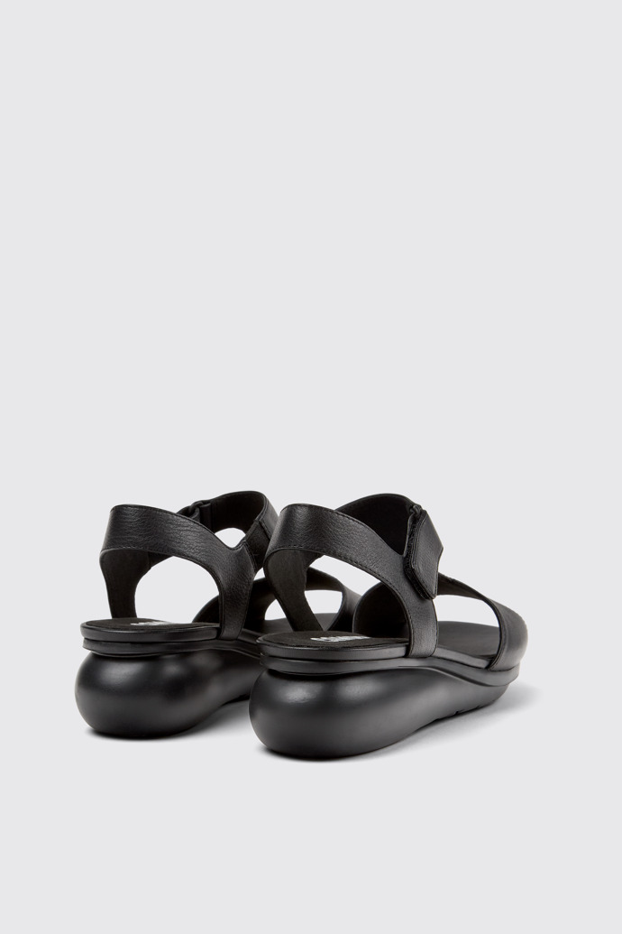 Back view of Balloon Black women’s T-strap sandal