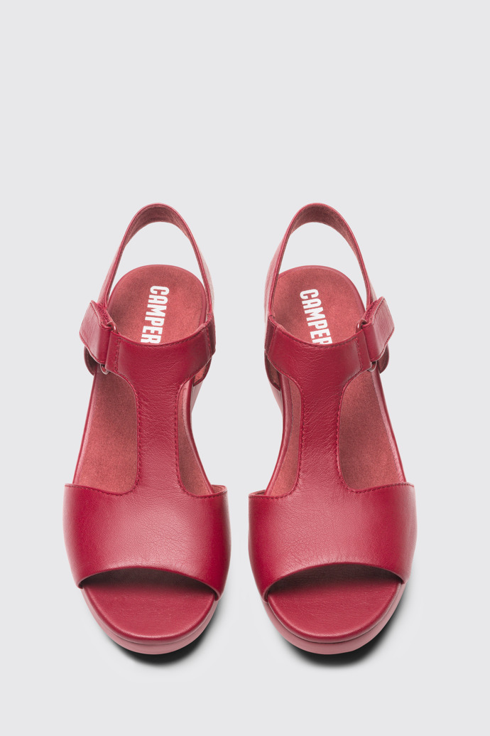 Overhead view of Balloon Red Sandals for Women