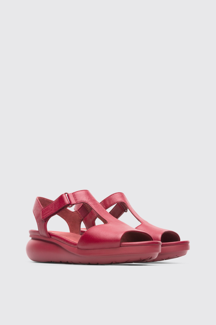 Front view of Balloon Red Sandals for Women