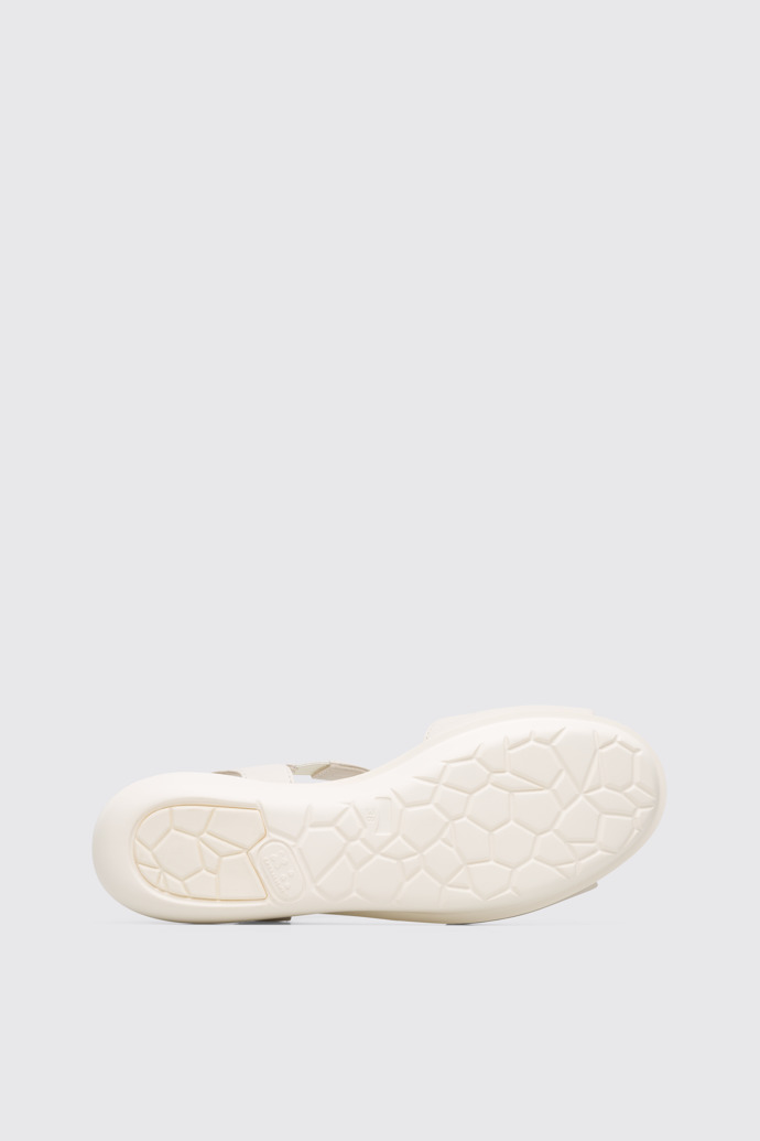 The sole of Balloon Women’s cream T-strap sandal