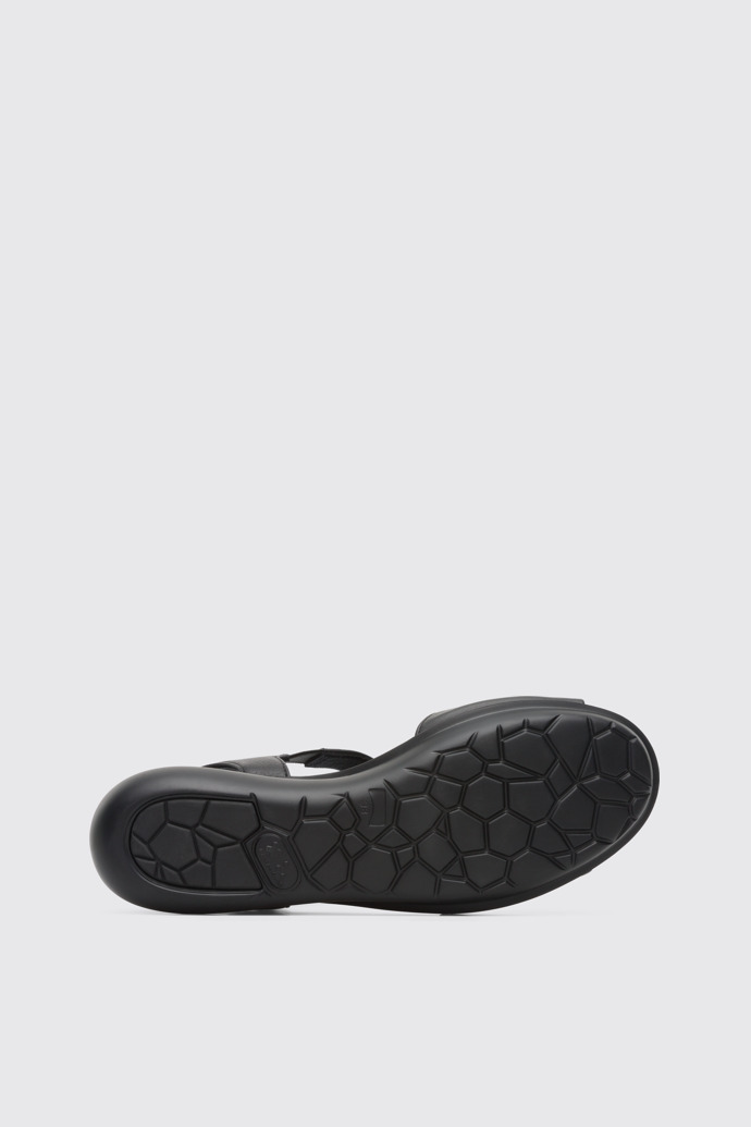 The sole of Balloon Black women’s T-strap sandal