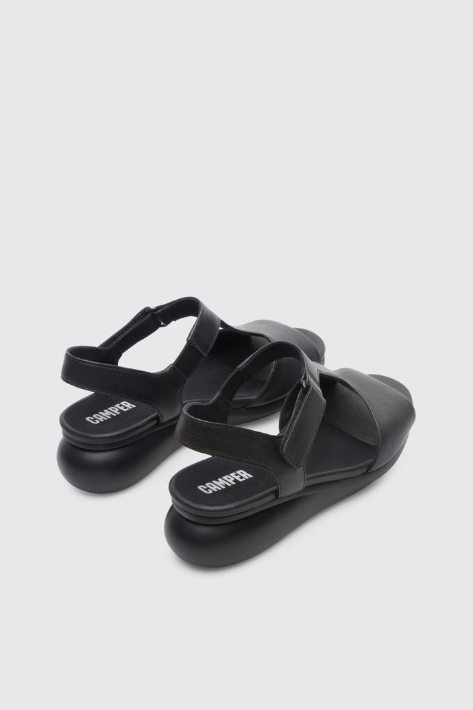 Back view of Balloon Black women’s T-strap sandal