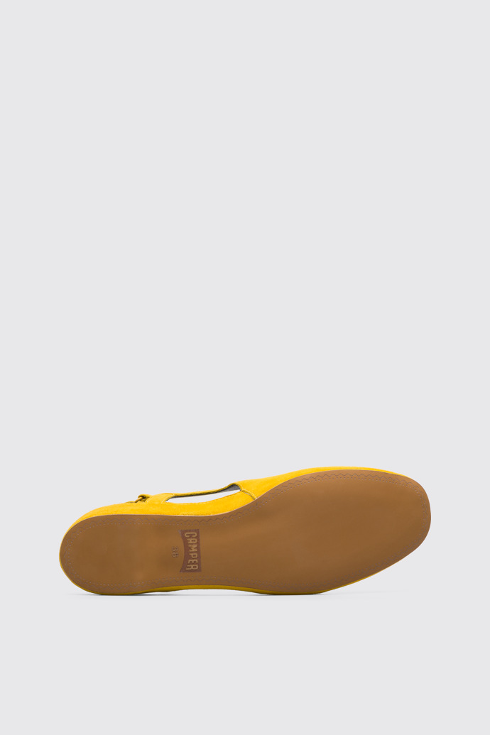 The sole of Serena Yellow Flat Shoes for Women