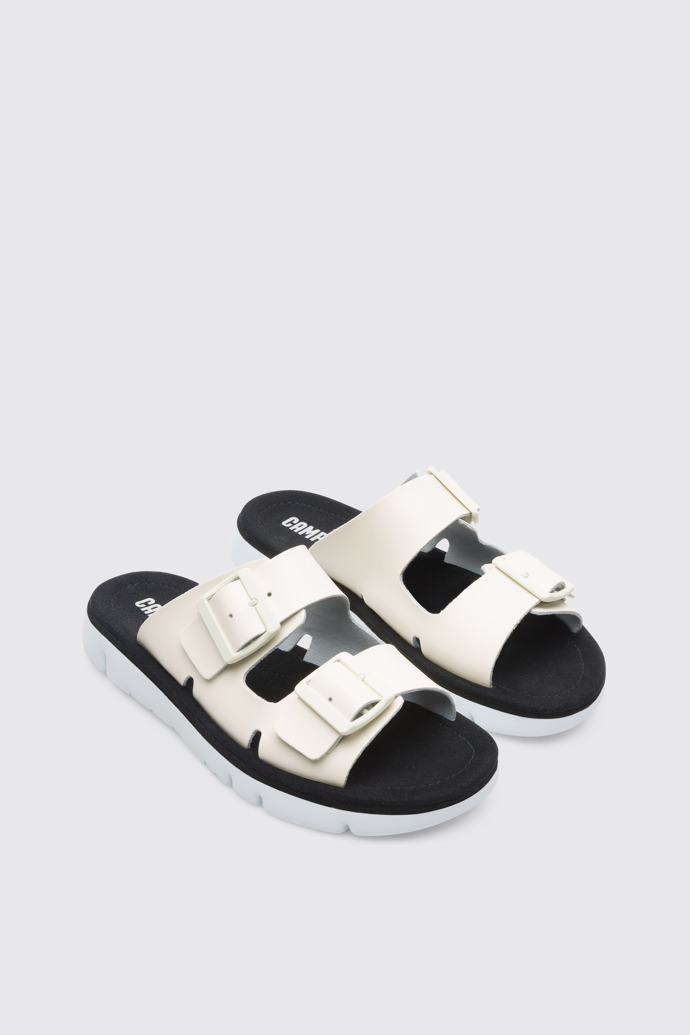 Front view of Oruga Beige Sandals for Women