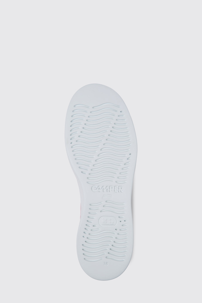 The sole of Runner Up Pink nubuck sneakers for women