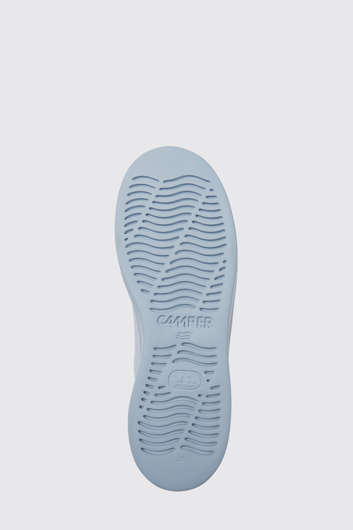 The sole of Runner Up Blue nubuck sneakers for women