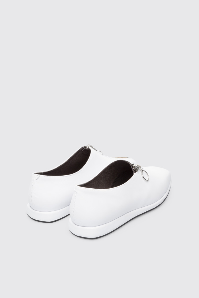Back view of Twins White Flat Shoes for Women