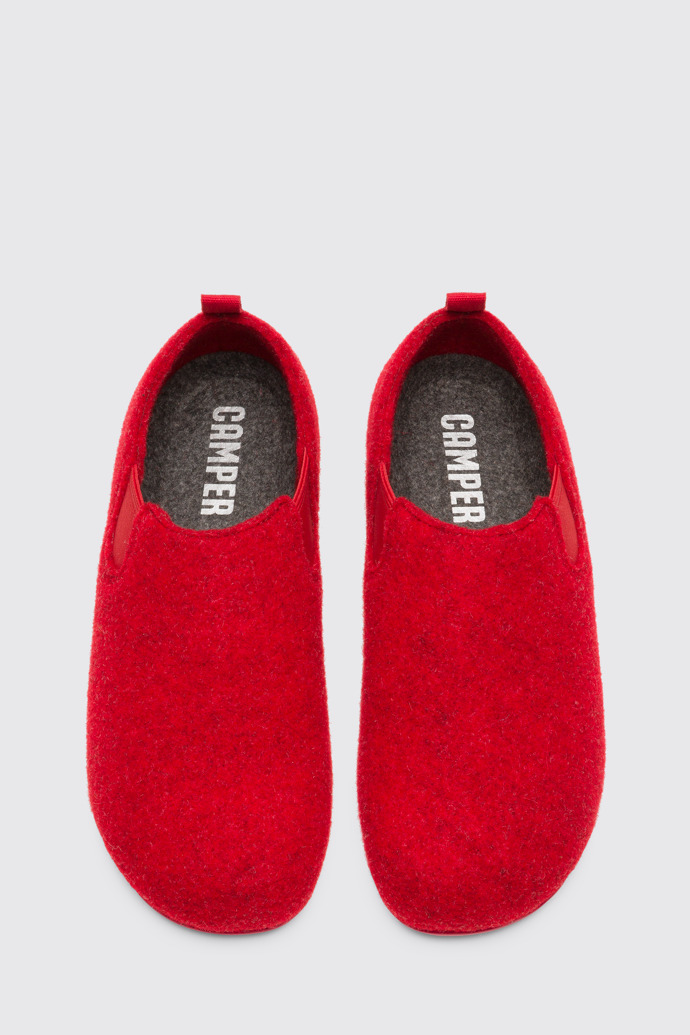 Overhead view of Wabi Red Slippers for Women