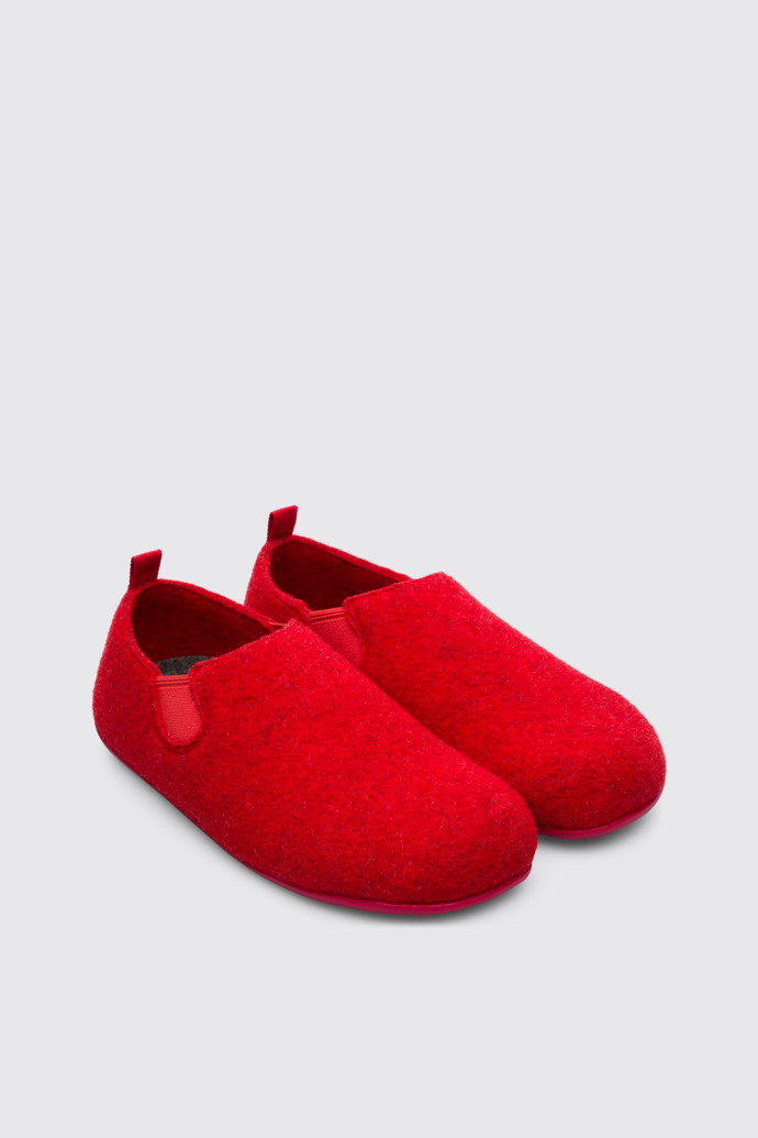 Front view of Wabi Red Slippers for Women