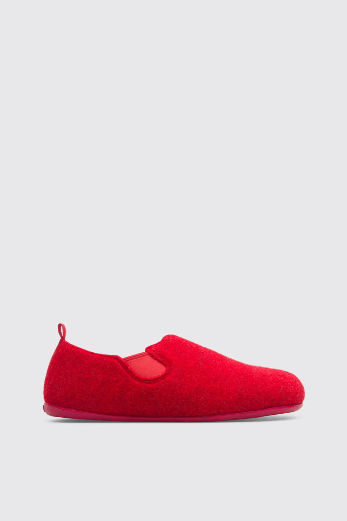 Side view of Wabi Red Slippers for Women