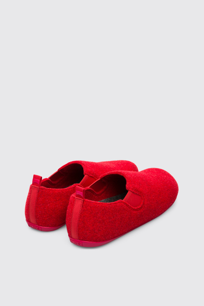 Back view of Wabi Red Slippers for Women