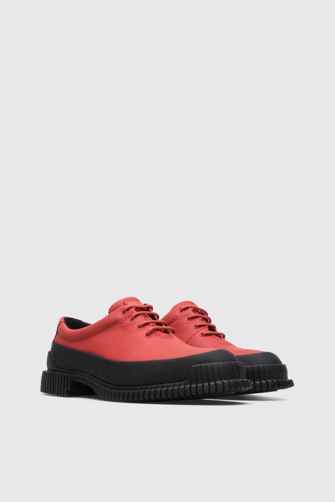 Pix Zapato de vestir negro y rojo para mujer