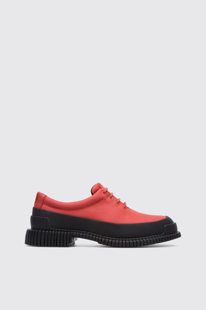 Pix Zapato de vestir negro y rojo para mujer