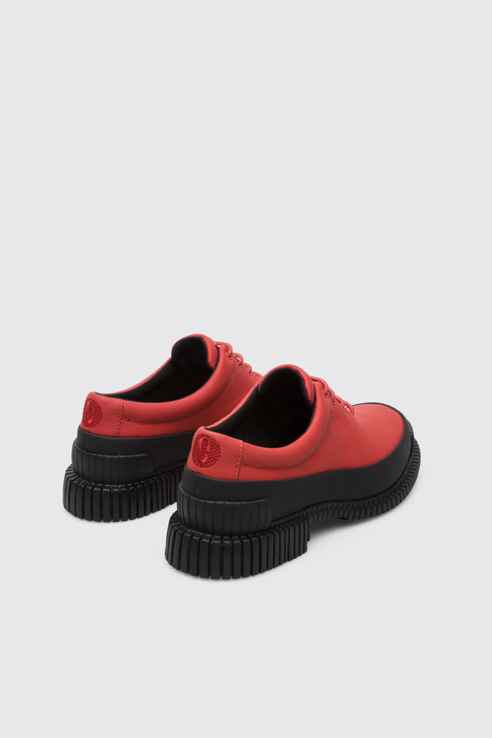 Pix Zapato de vestir negro y rojo para mujer