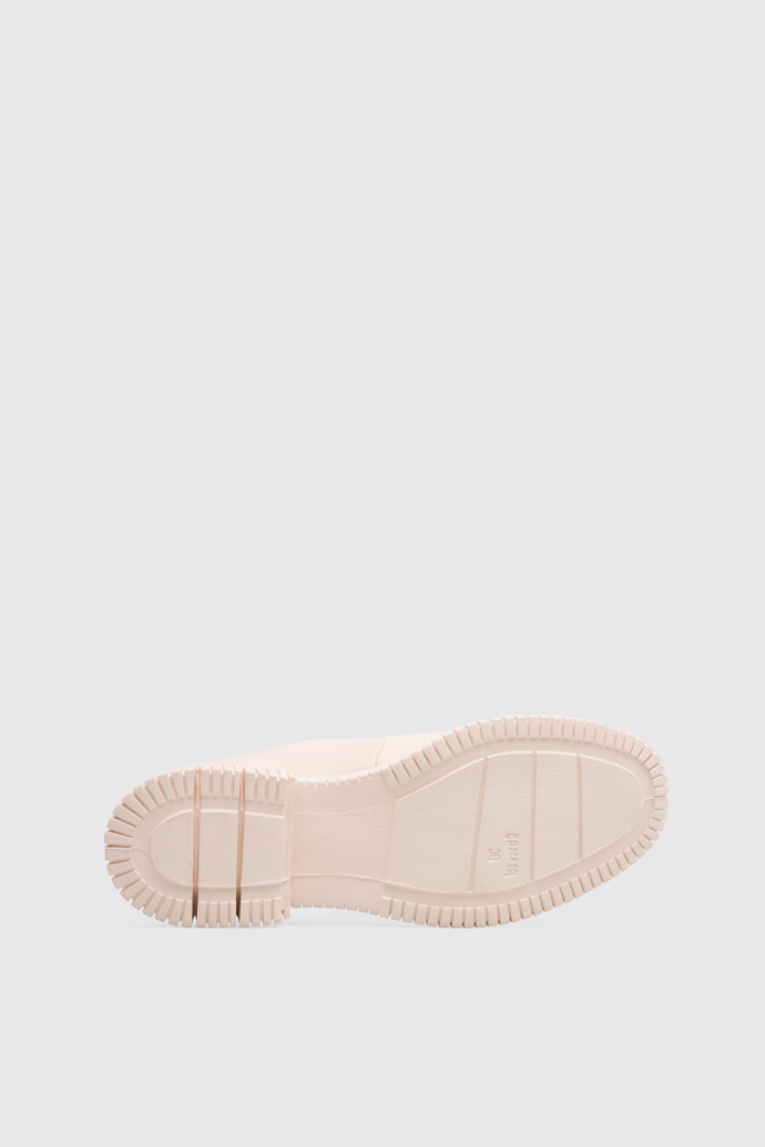 The sole of Pix Nude lace up shoe for women