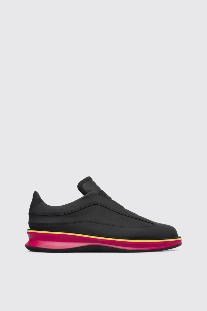 Side view of Rolling Black Sneakers for Women