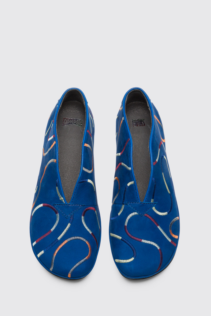 Overhead view of Twins Blue Ballerinas for Women