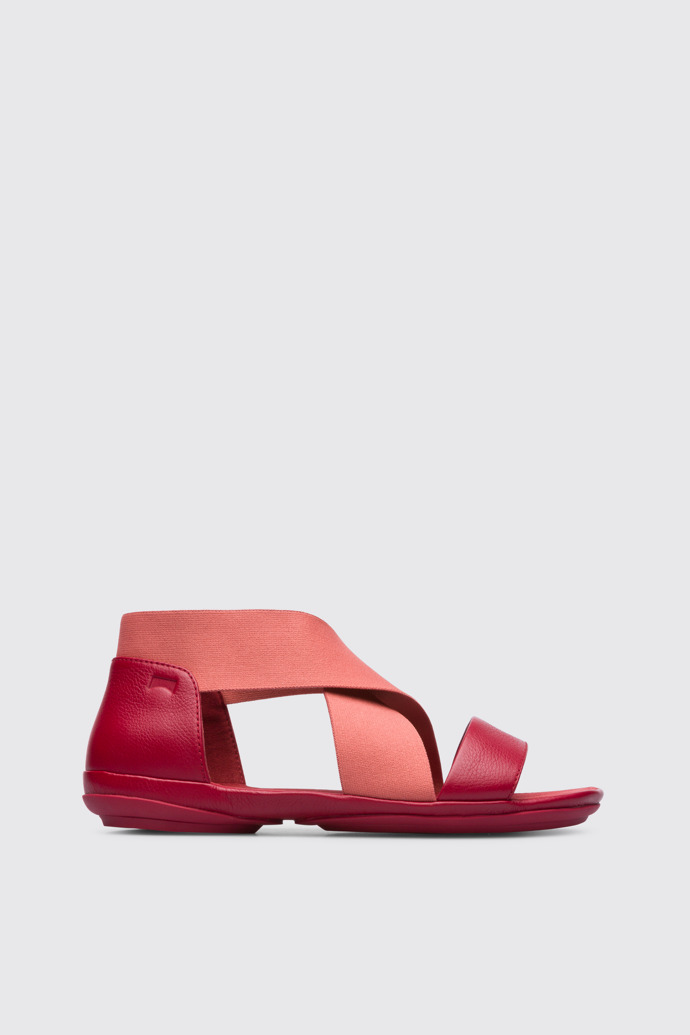 Side view of Right Red sandal for women